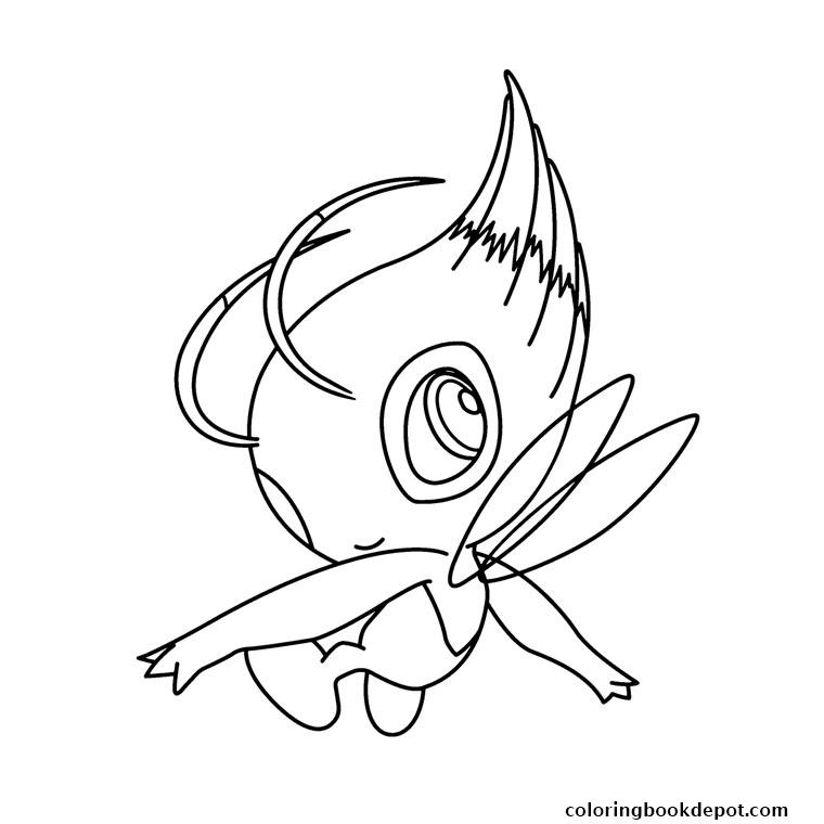 Pokemon Celebi Coloring Pages 760x760 Pokemon Celebi Coloring Pages