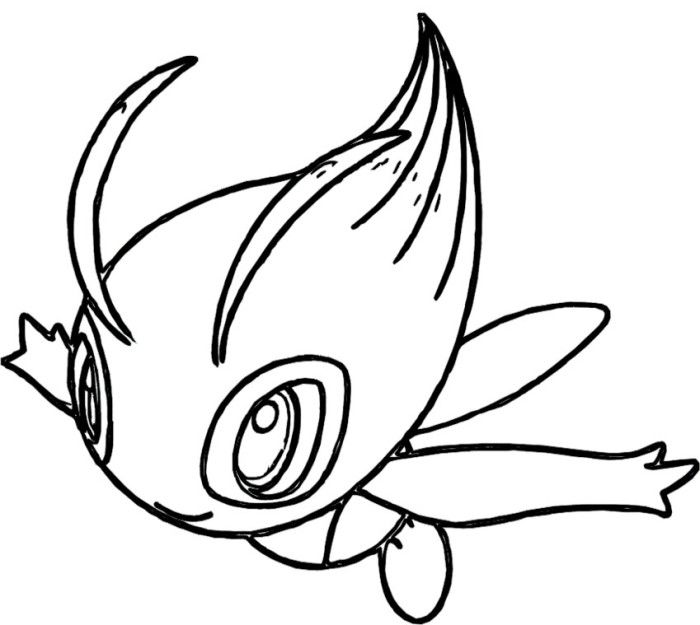 Celebi Pokemon Coloring Pages 700x625 Celebi Pokemon Coloring Pages