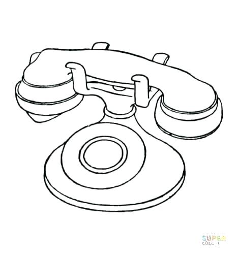 466x506 Telephone Coloring Pages Telephone Coloring Page Free Printable