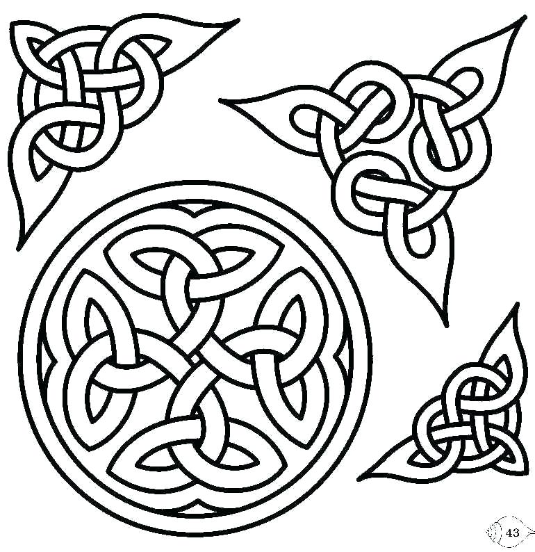 770x794 Celtic Coloring Page