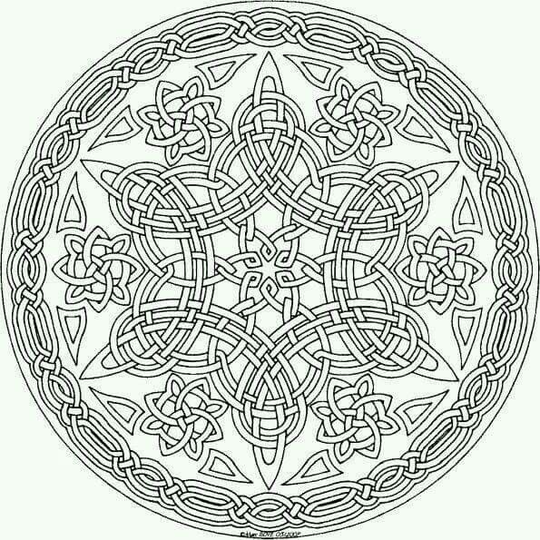 Celtic Mandala Coloring Pages Celtic Mandala 595x595 Celtic Mandala Coloring Pages Celtic Mandala