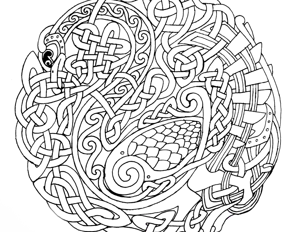 Shamrock Celtic Black White Line Flower Art Cooring Page Free 1024x800 Shamrock Celtic Black White Line Flower Art Cooring Page Free