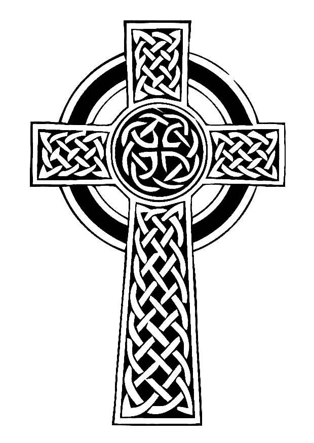 Coloring Page Celtic Cross 620x875 Coloring Page Celtic Cross