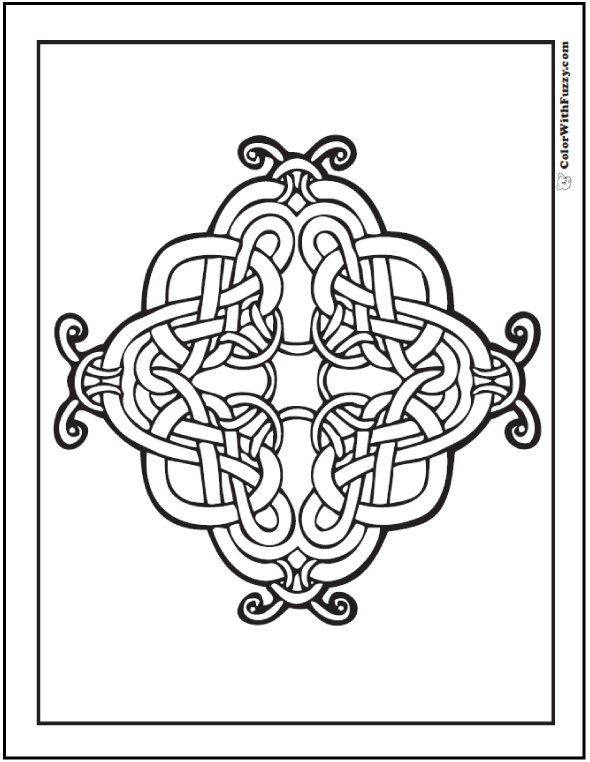 Celtic Cross Coloring Pages Intricate Design 590x762 Celtic Cross Coloring Pages Intricate Design