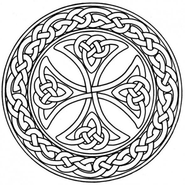 Round Celtic Knot Designs 590x590 Round Celtic Knot Designs