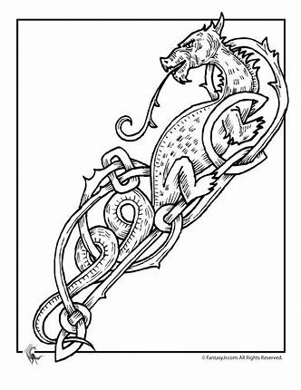 332x430 Image Result For Celtic Mandala Coloring Pages Dragon Coloring