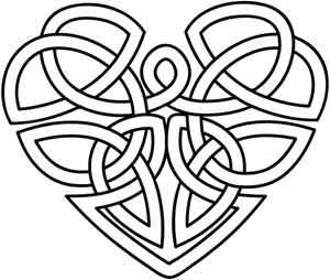300x254 Celtic Heart Pyrograhpie Celtic Heart, Celtic