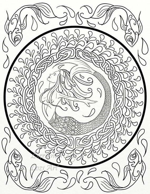 10 X Celtic Knot Adult Coloring Pages Instant Pdf Download Diy 570x738 10 X Celtic Knot Adult Coloring Pages Instant Pdf Download Diy