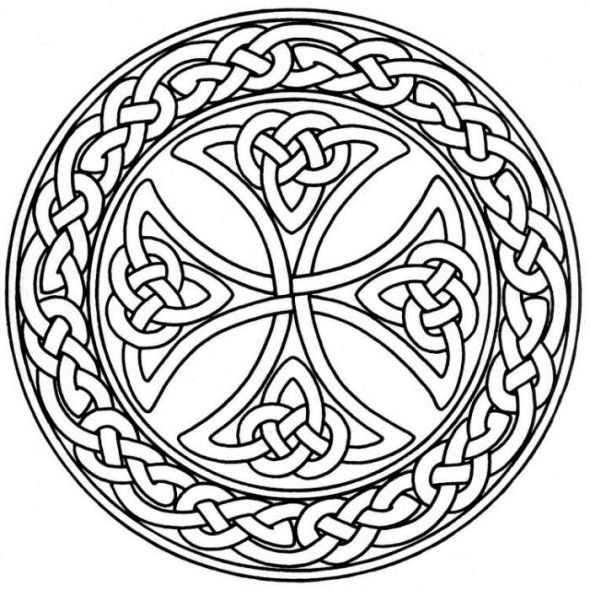 Celtic Coloring Pages St Patrick's Day Coloring Pages, St 590x590 Celtic Coloring Pages St Patrick's Day Coloring Pages, St