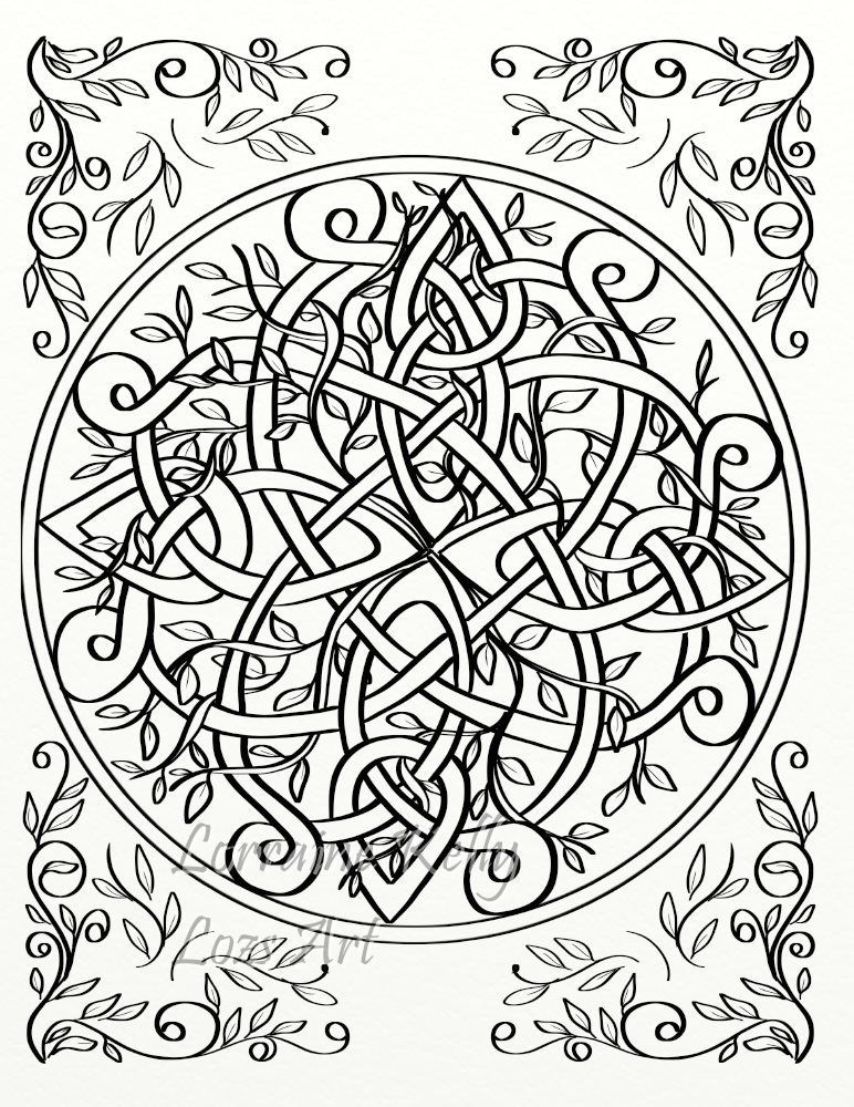 5 Celtic Knots Mandala Adult Coloring Pages Pdf Download Diy Rose 772x1000 5 Celtic Knots Mandala Adult Coloring Pages Pdf Download Diy Rose