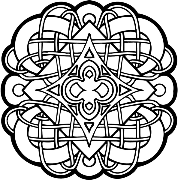 593x600 Free Celtic Knot Coloring Pages