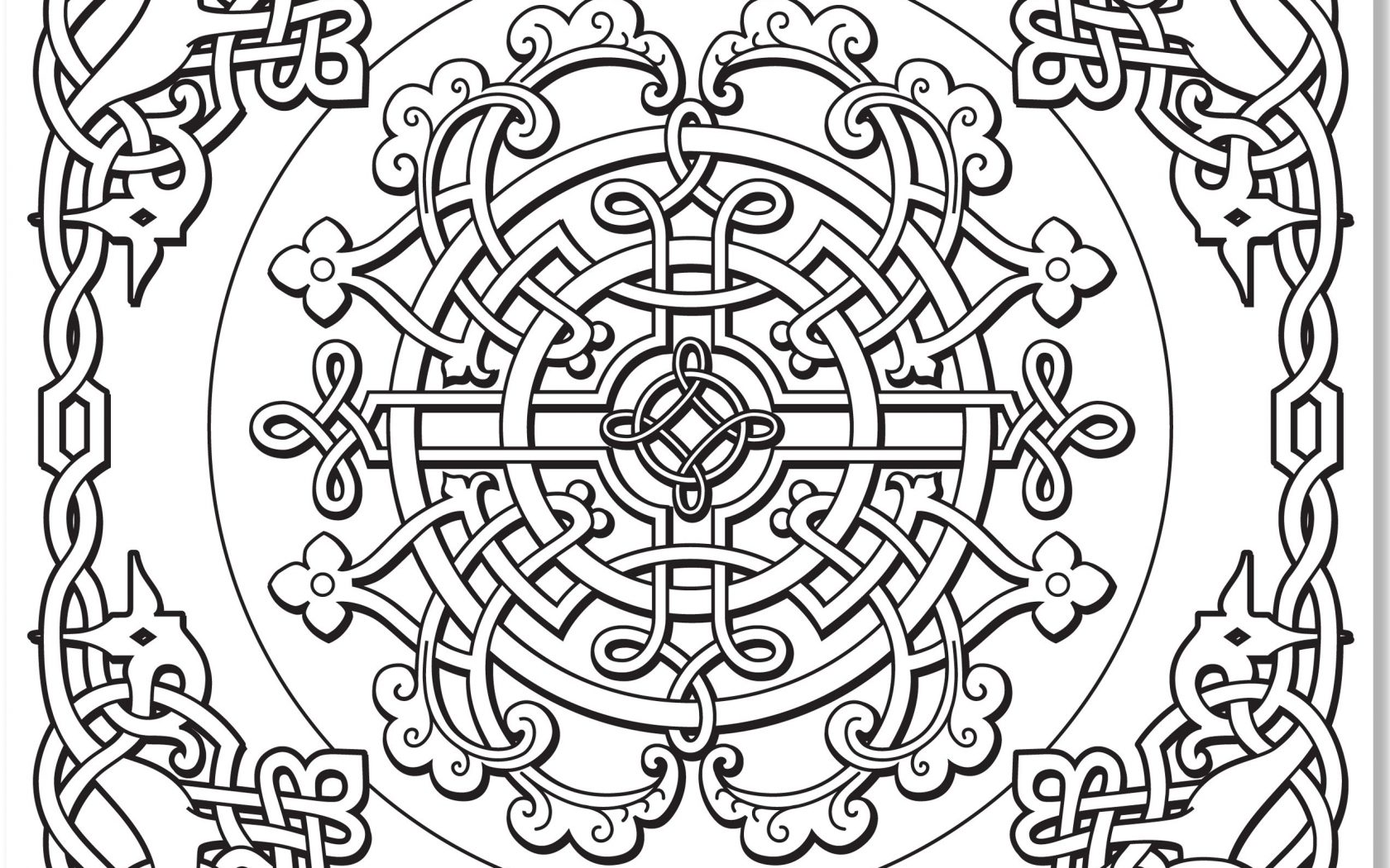 1680x1050 Original Coloring Books For Adults Art Of Celtic Free Printable