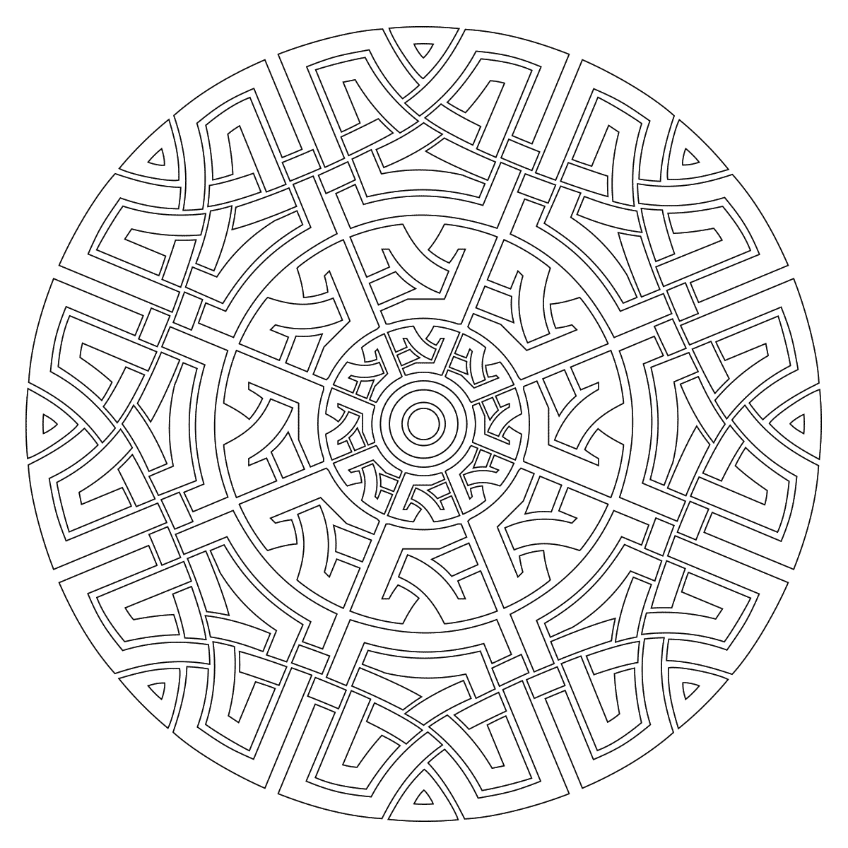 1200x1200 Celtic Mandala Coloring Page Celtic Art Celtic