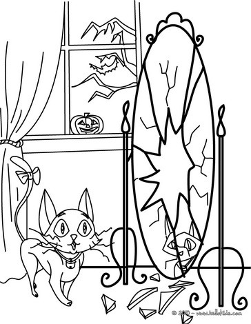 Blak Cat In A Cemetery Coloring Pages 364x470 Blak Cat In A Cemetery Coloring Pages