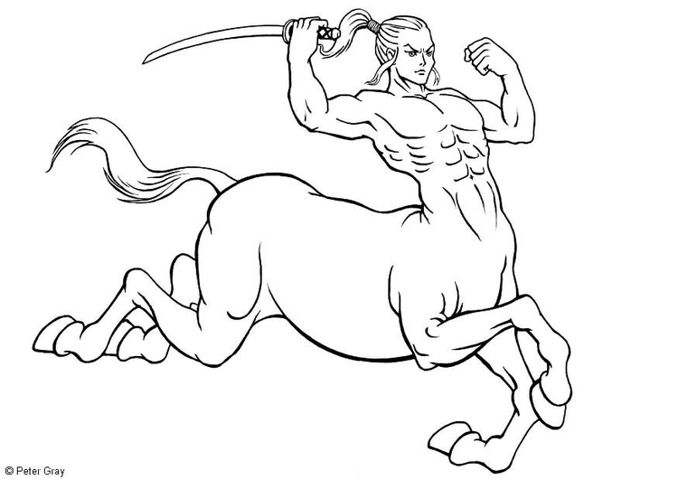 Centaur Coloring Page 750x531 Centaur Coloring Page