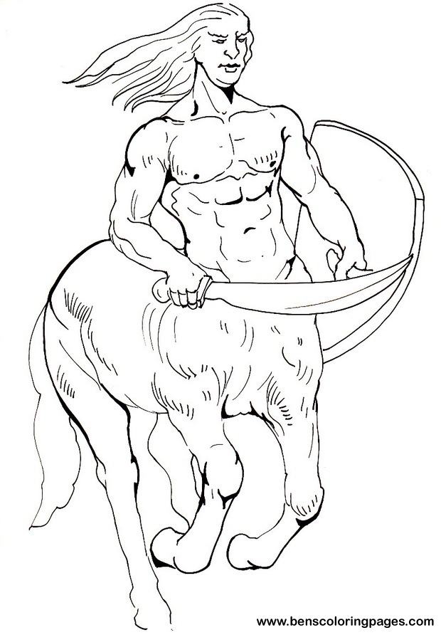 Centaur Coloring Pages 620x892 Centaur Coloring Pages