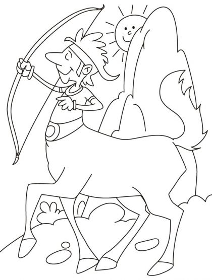 Centaur With A Bow And Arrow Coloring Pages Download Free 420x556 Centaur With A Bow And Arrow Coloring Pages Download Free
