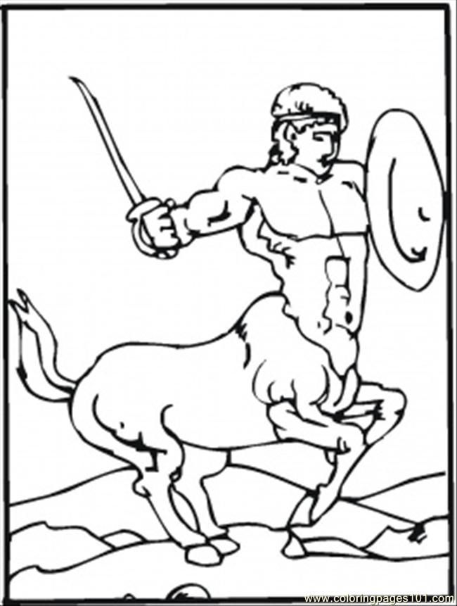 Centaur Coloring Page 650x861 Centaur Coloring Page