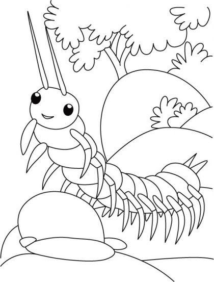 420x553 Centipede Trying Ramp Walk Coloring Pages Download Free