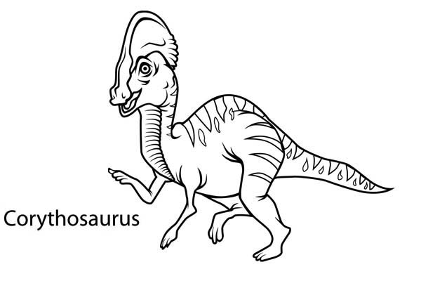 600x400 Corythosaurus From Late Cretaceous Period In Dinosaur Coloring