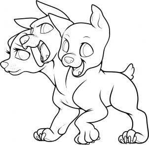Cerberus Greek Mythology Line Art 302x294 Cerberus Greek Mythology Line Art