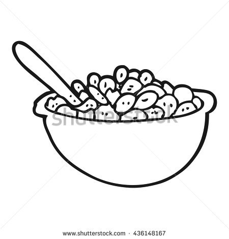 Cereal Bowl Coloring Page 450x470 Cereal Bowl Coloring Page