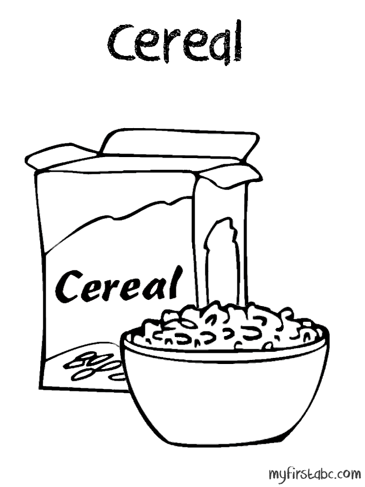 Cereal Coloring Page 718x958 Cereal Coloring Page