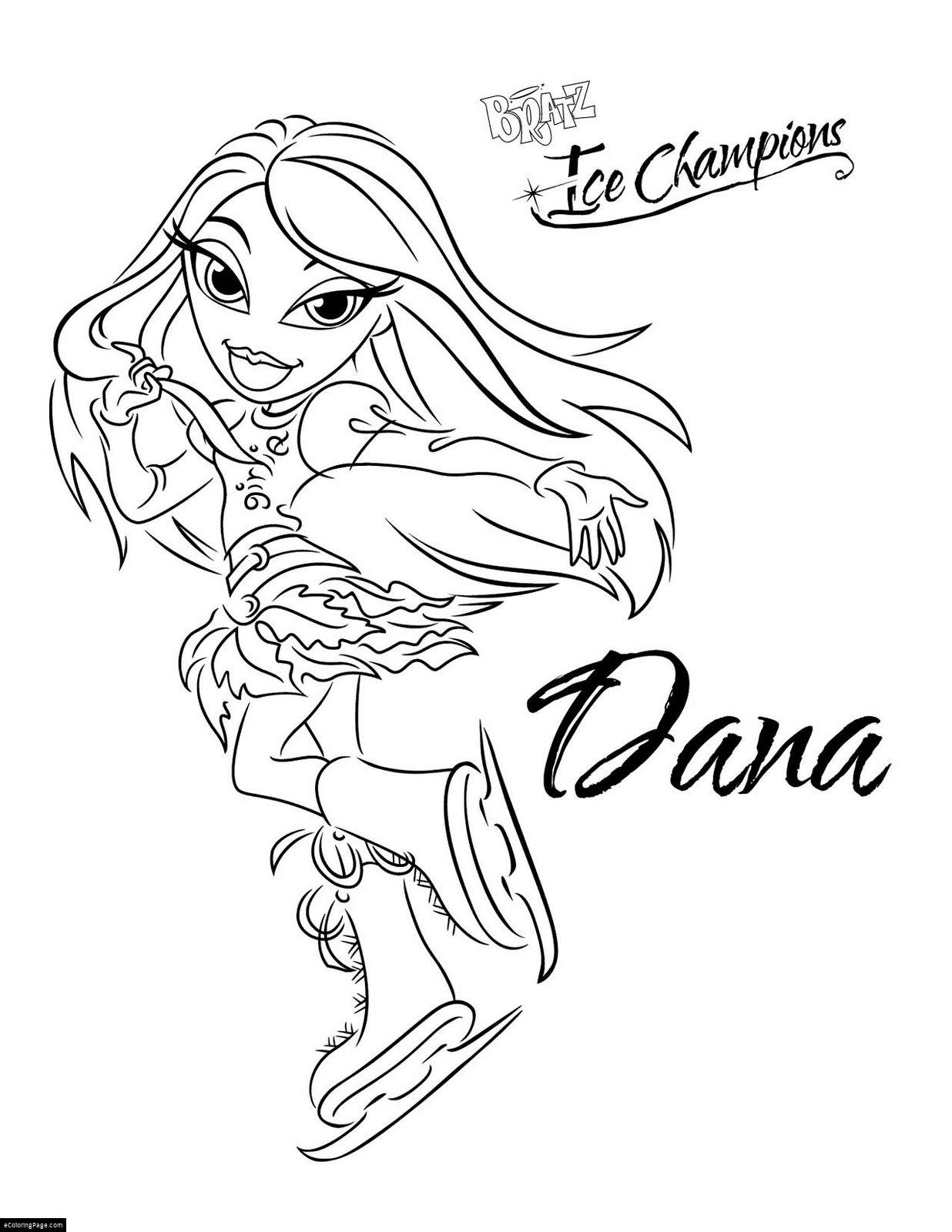 1236x1600 Bratz Ice Skating Coloring Pages Dana Printabl