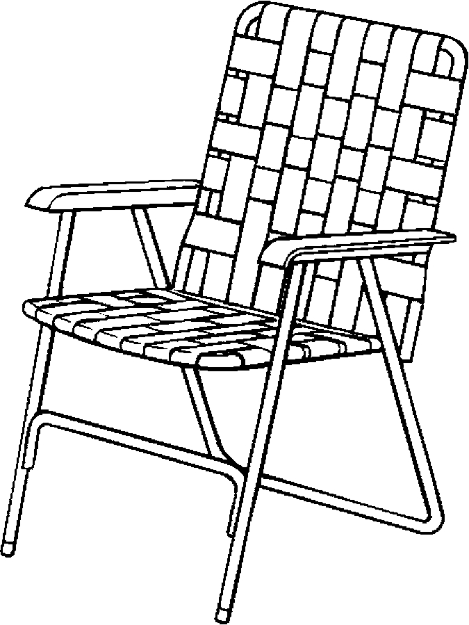 Lawn Chair Folding Coloring Page 675x899 Lawn Chair Folding Coloring Page