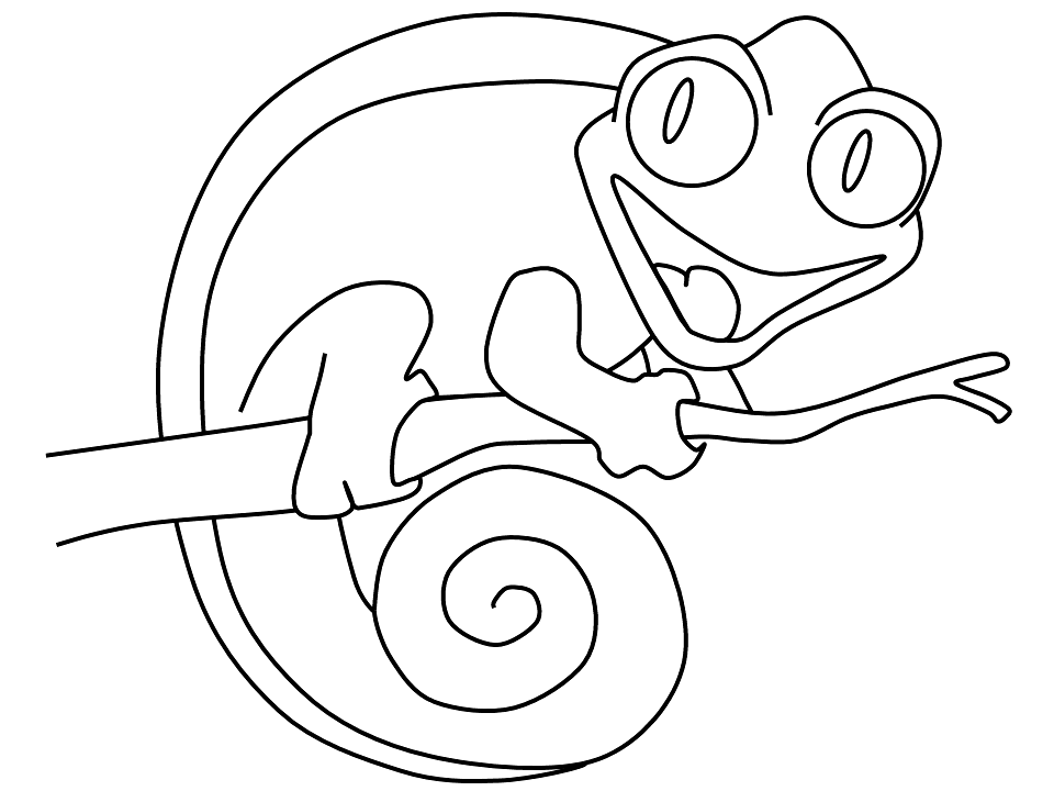 960x720 Chameleon Coloring Pages To Printable Coloring Gallery