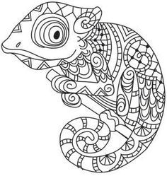 236x249 Chameleon Coloring Page