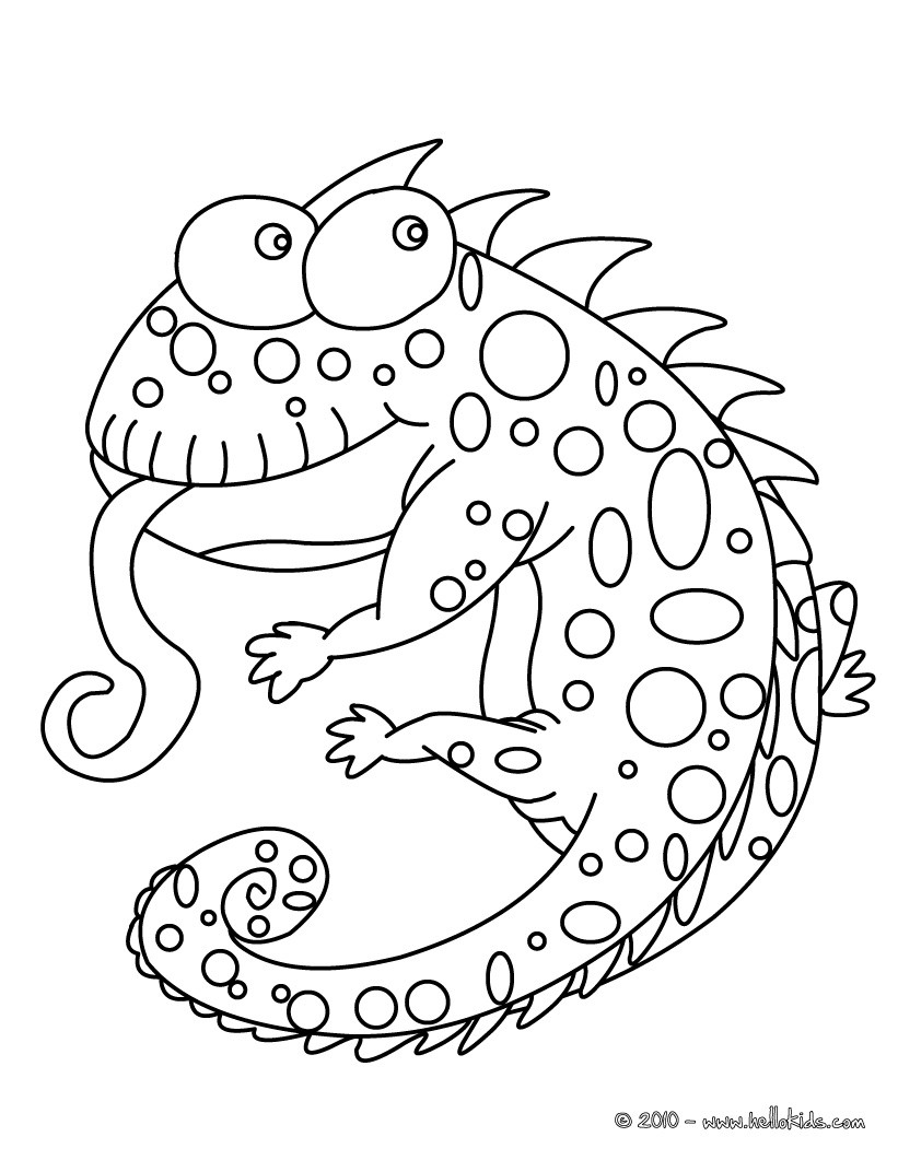 821x1061 Chameleon Coloring Page Chameleon Pages 7 Free Reptiles Online
