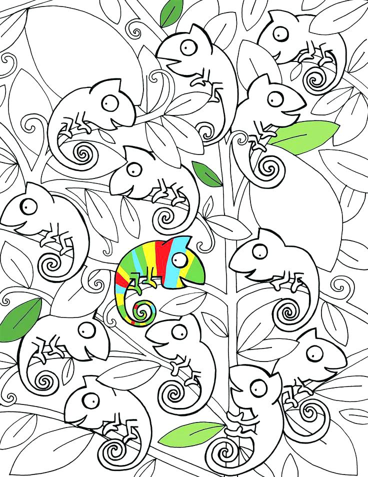 736x954 Chameleon Coloring Page Chameleon Pictures To Color Chameleon