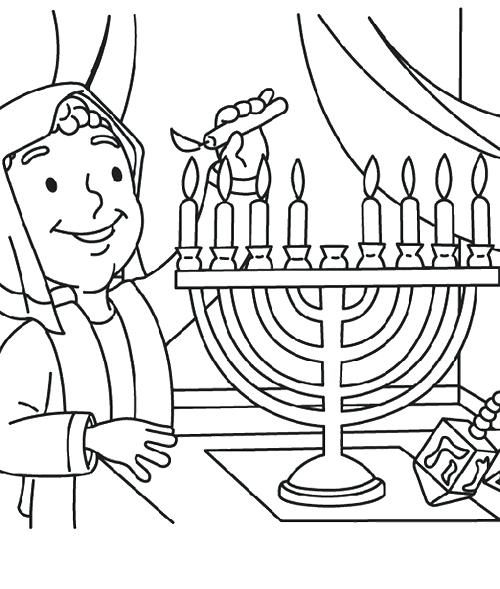 500x589 Chanukah Coloring Pages