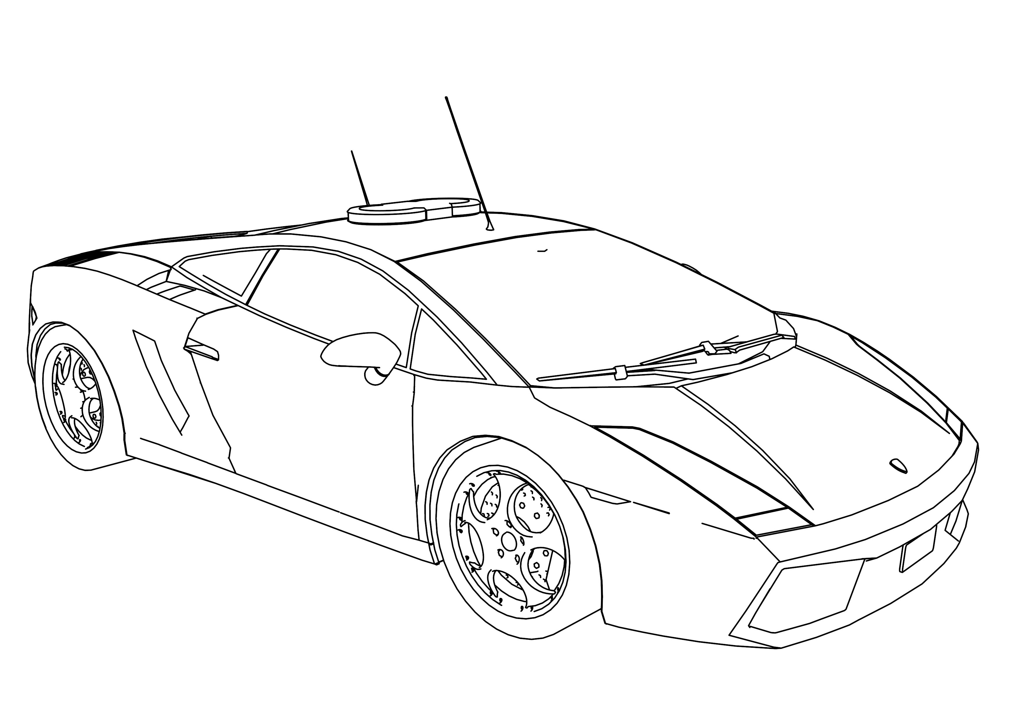 New Police Car Dodge Charger Coloring Pages Printable 3508x2480 New Police Car Dodge Charger Coloring Pages Printable