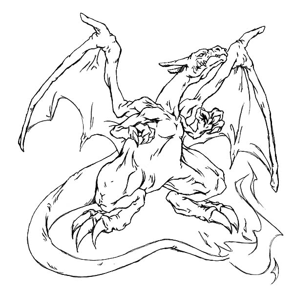 600x600 Fire Charizard Pokemon Coloring Page