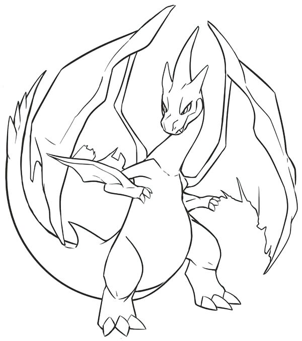 600x678 Pokemon Coloring Pages Charizard Pokemon Mega Charizard Ex