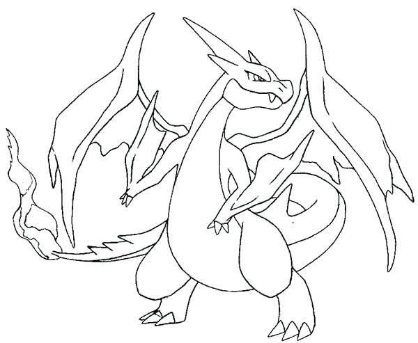 600x493 Charizard Coloring Page Coloring Pages Pictures Coloring For Mega