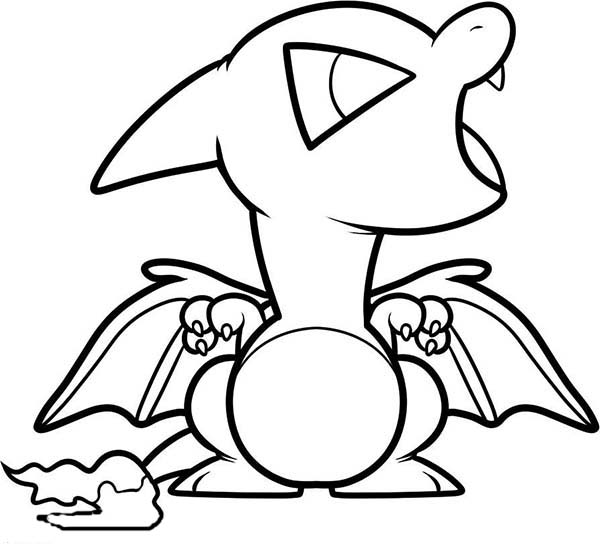 600x544 Pokemon Charizard Coloring Pages