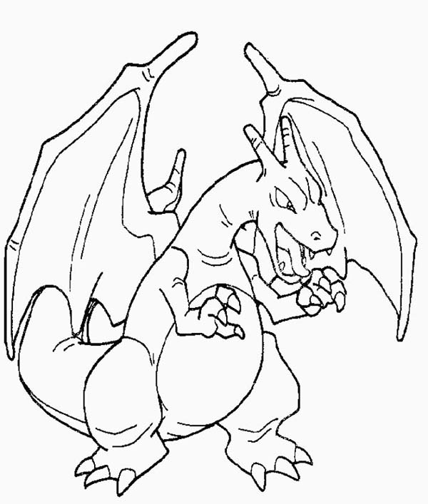 Charizard Pokemon Coloring Page at GetColorings.com | Free printable ...