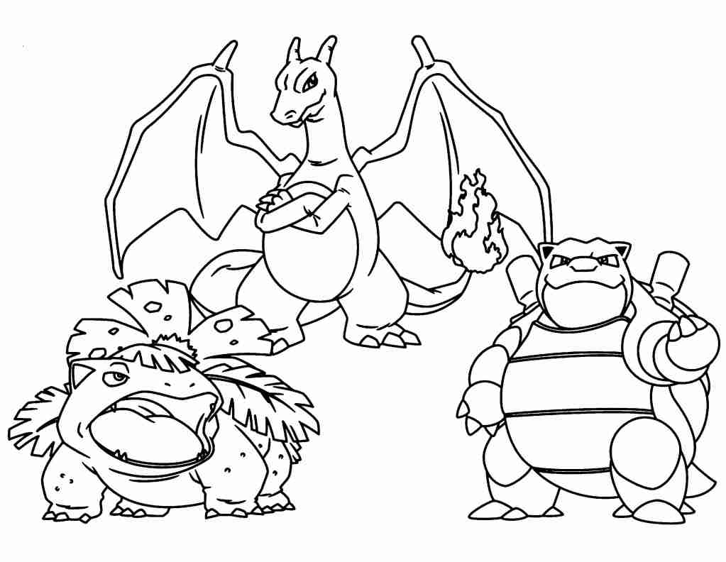 1023x792 Three Pokemon Coloring Pages Charizard 543 Exceptional Page