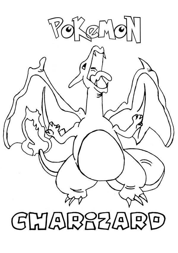 600x849 Charizard Pokemon Coloring Page