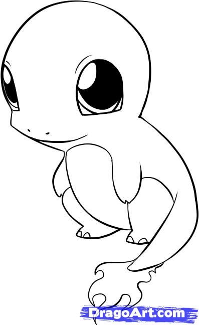 397x648 Chibi Charmander Coloring Pages