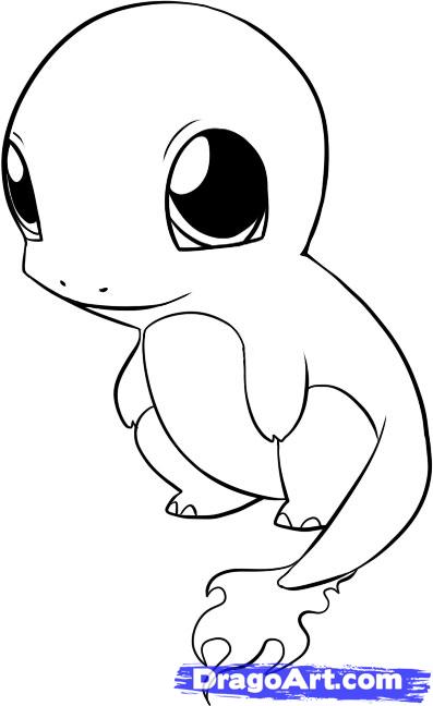 Chibi Charmander Coloring Pages 397x648 Chibi Charmander Coloring Pages