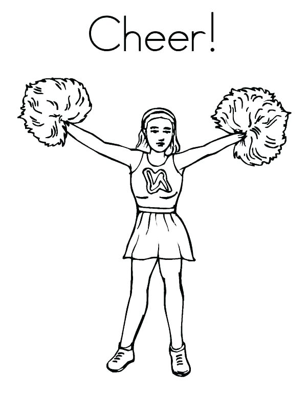 600x776 Cheerleaders Coloring Pages Cheer Coloring Pages Cheerleader