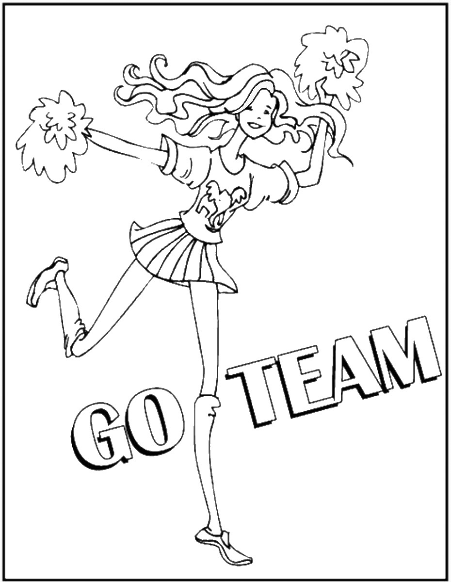 930x1200 Cheerleading Coloring Pages