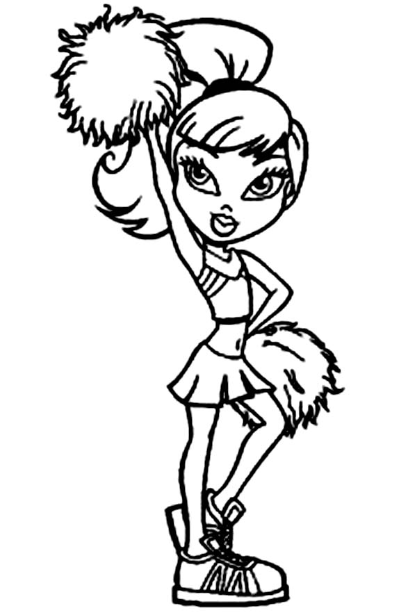 600x885 Jade The Cheerleader In Bratz Kidz Coloring Pages Batch Coloring