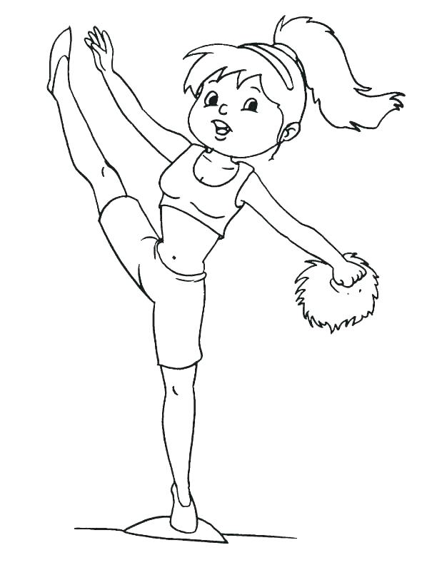 612x792 Cheerleader Coloring Pages