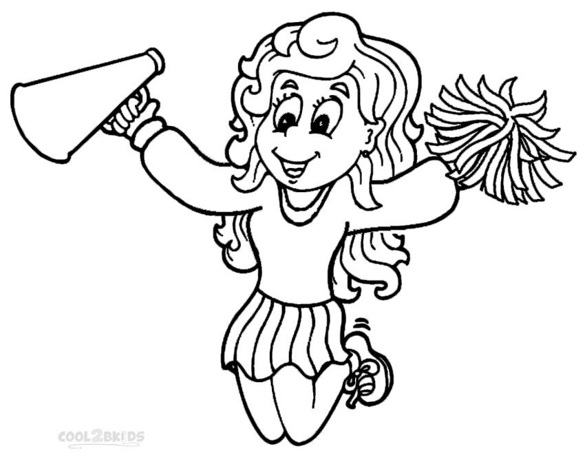 850x674 Printable Cheerleading Coloring Pages For Kids Cool2bkids Kids
