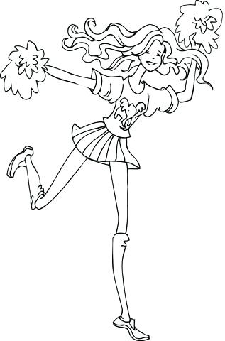 317x480 Cheerleading Coloring Pages Cheerleading Megaphone Coloring Pages